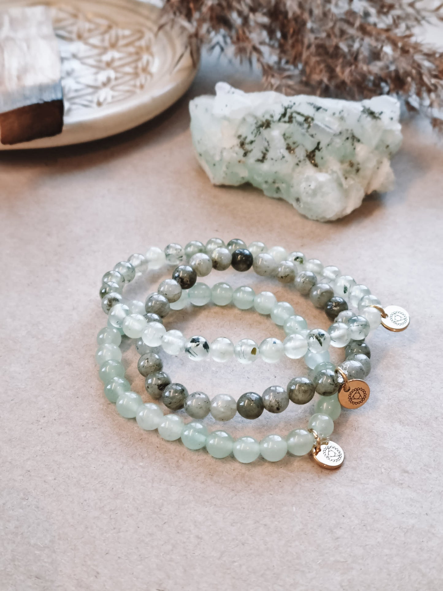 Mantra ENERGY bracelet - Action - Prehnit -