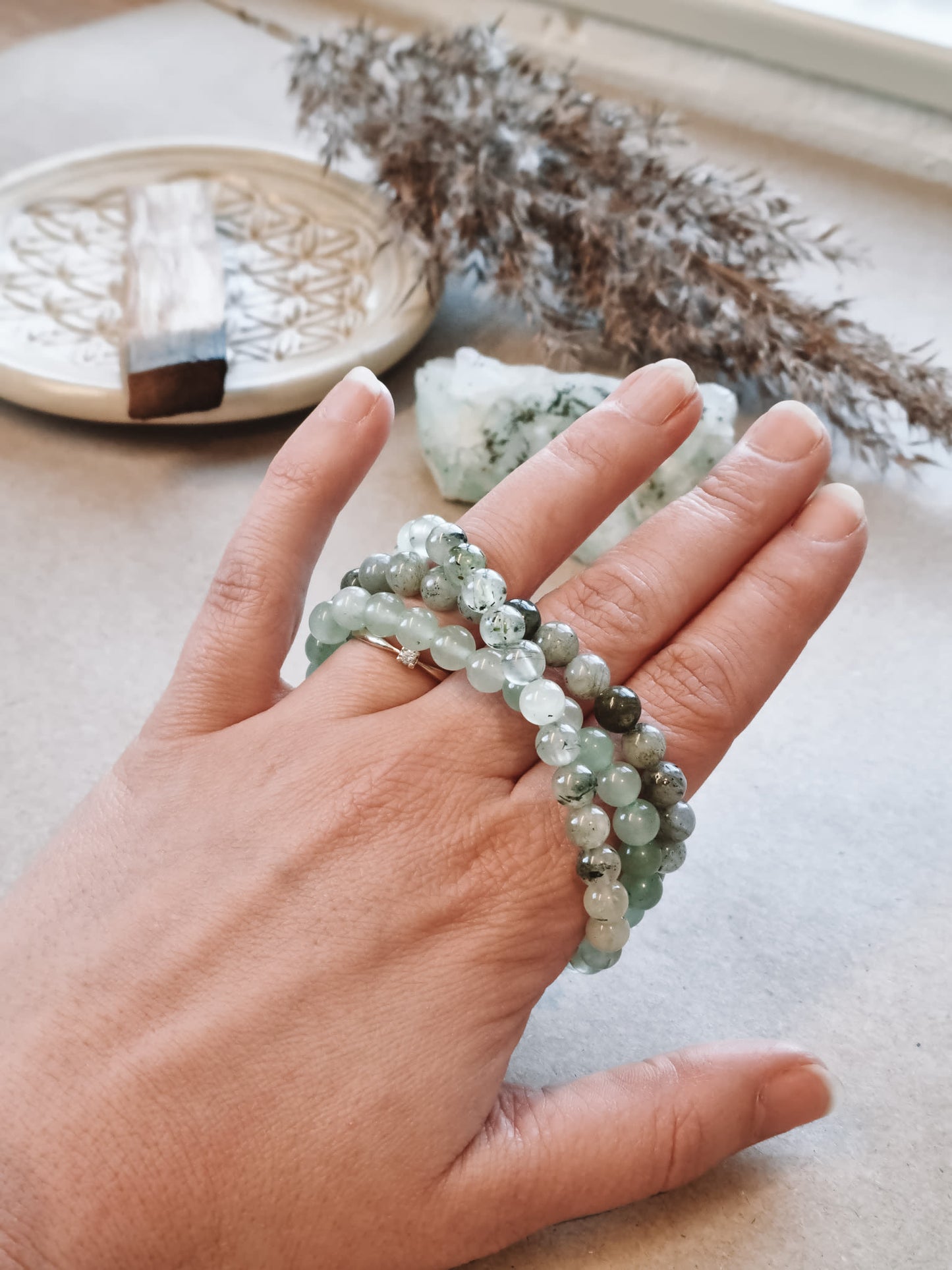 Mantra ENERGY bracelet - Action - Prehnit -