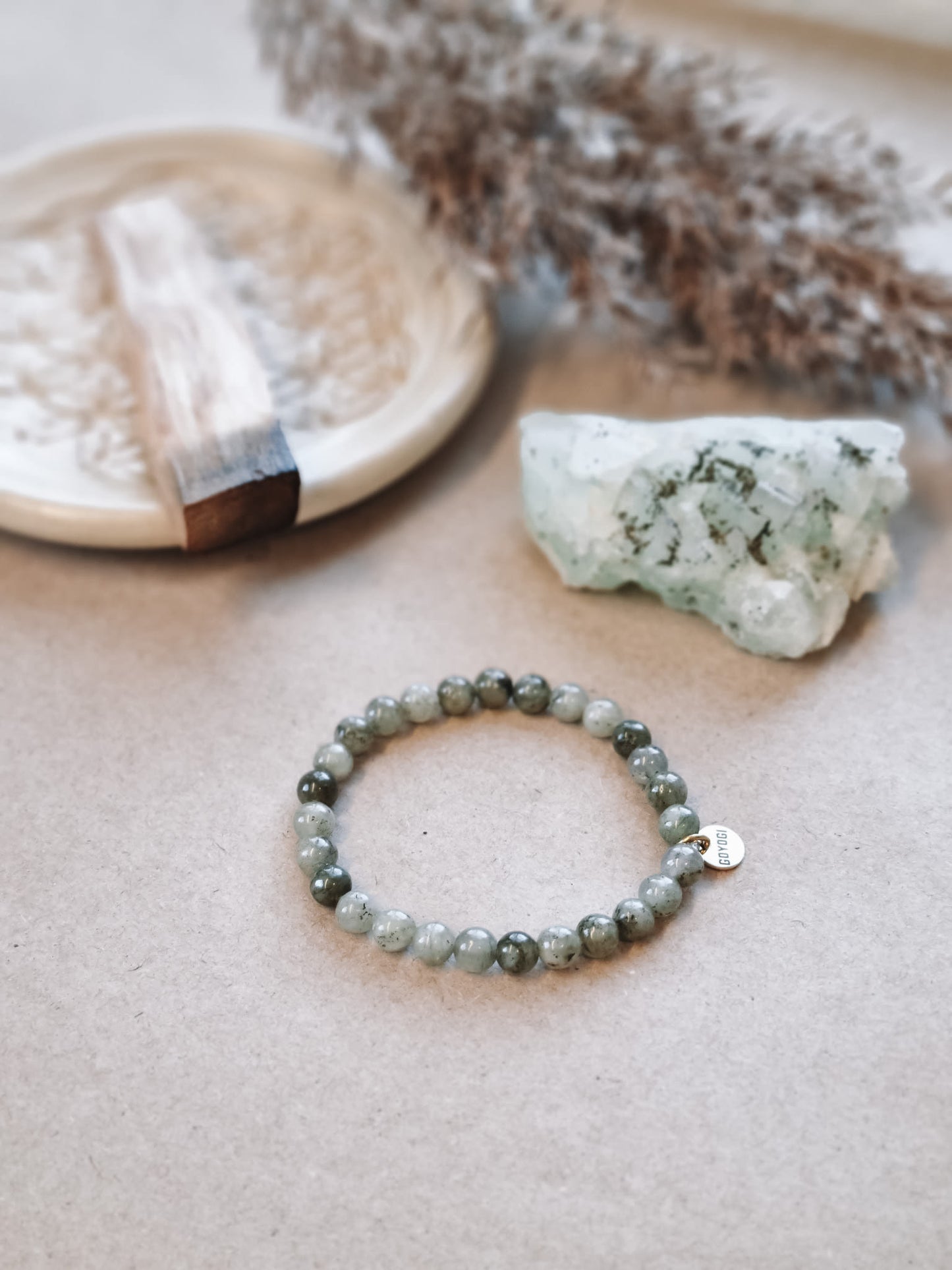 Mantra ENERGY Armband – Perspektiv – Grön Labradorit -