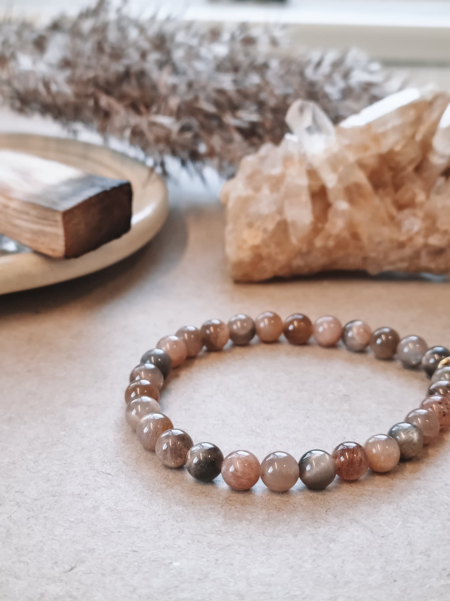Mantra ENERGY Armband – Manifestation – Svart Månsten -