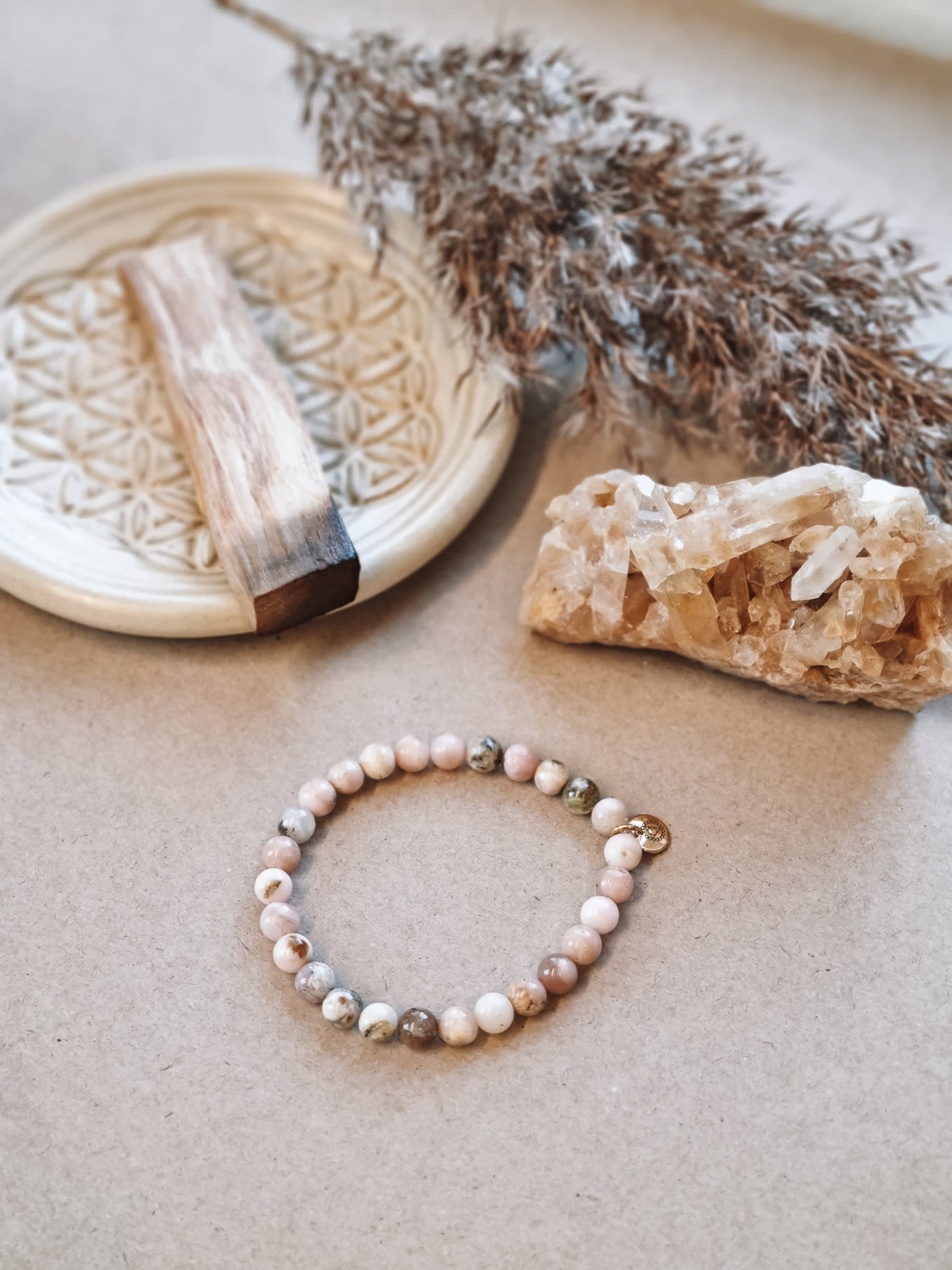 Mantra ENERGY Armband – Förlåtelse – Rosa Opal -