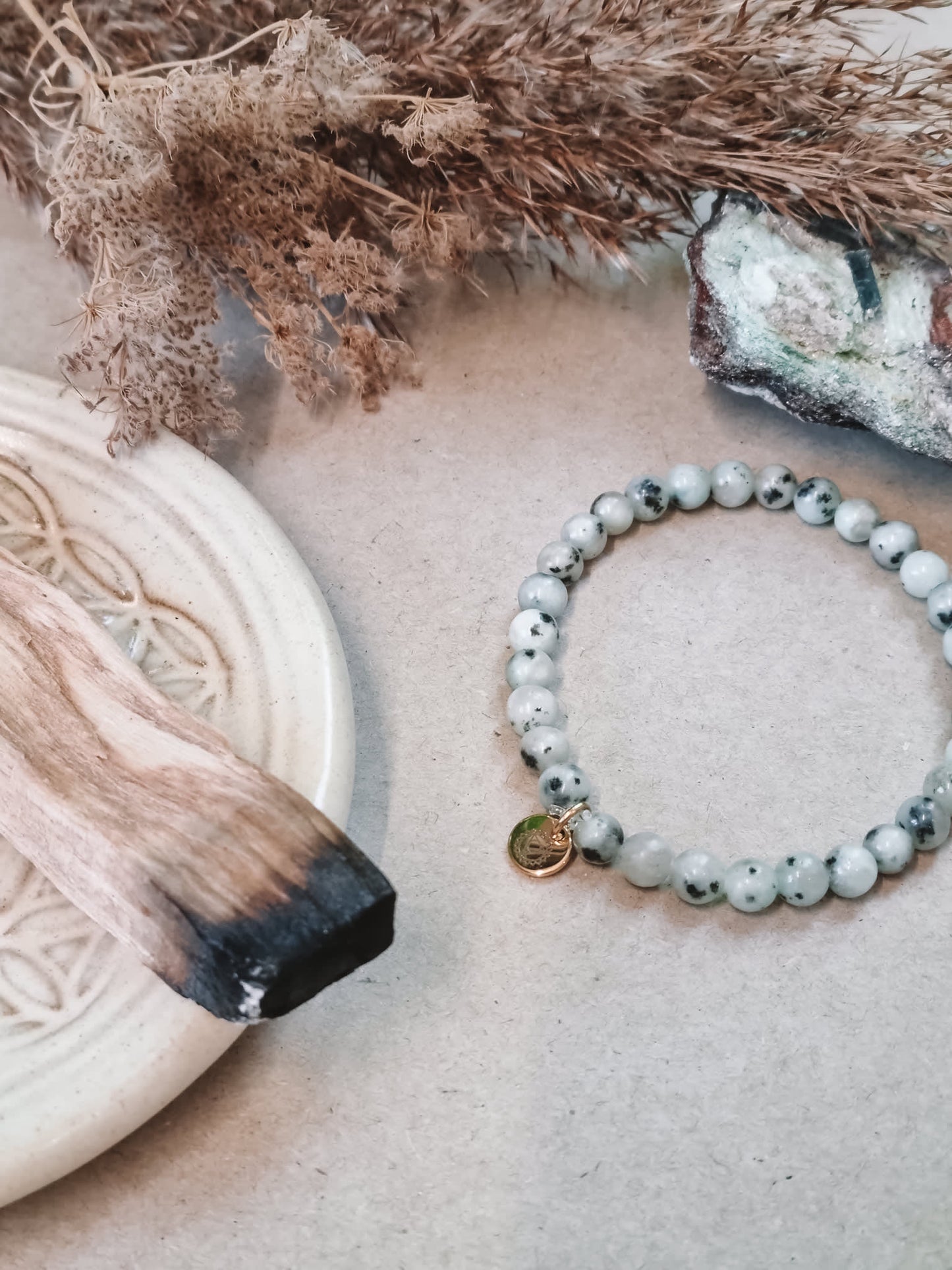 Mantra ENERGY Armband – Lätthet – Kiwi Jaspis -