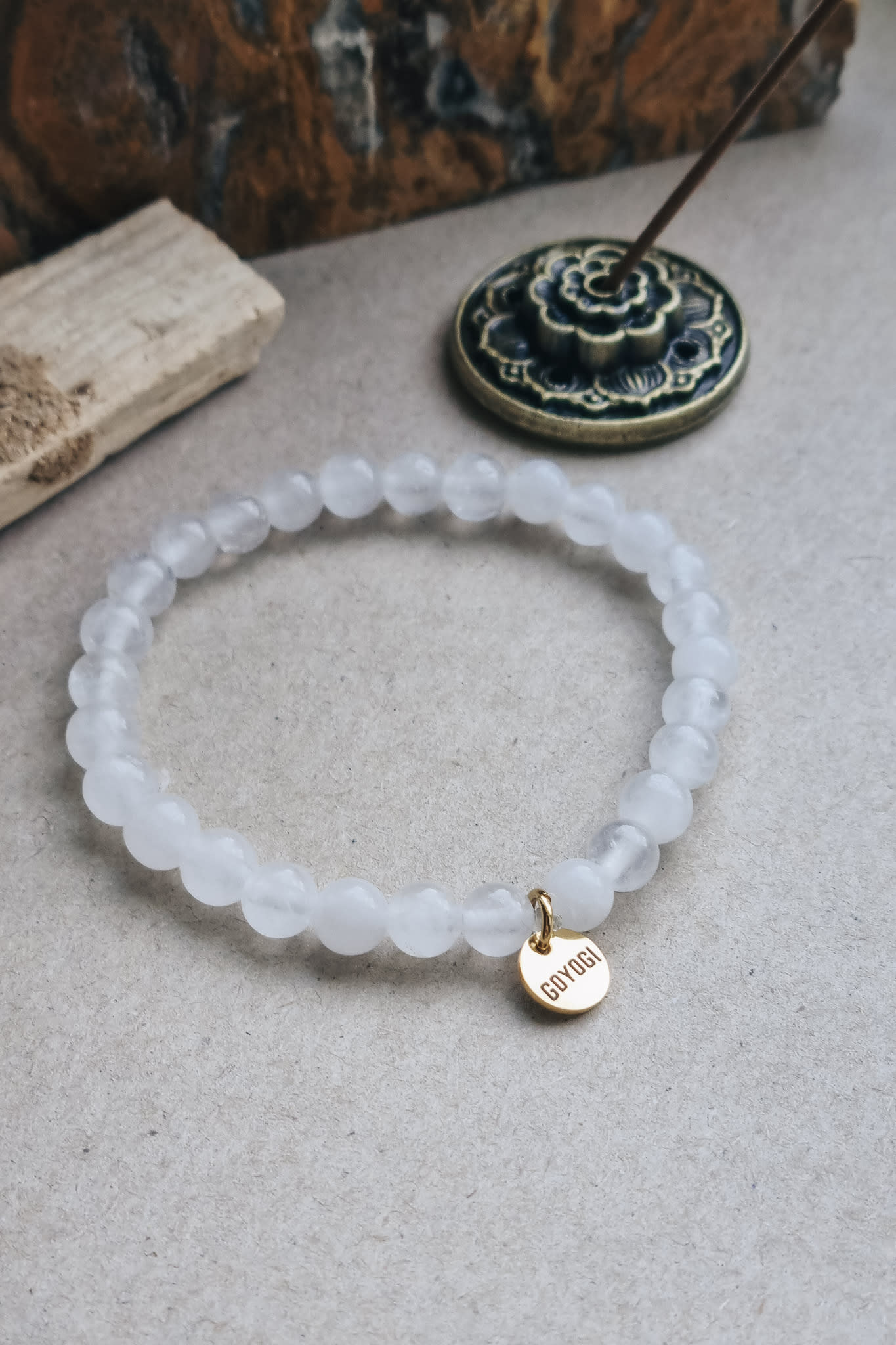Mantra ENERGY Armband – Klarhet – Vit Jade -