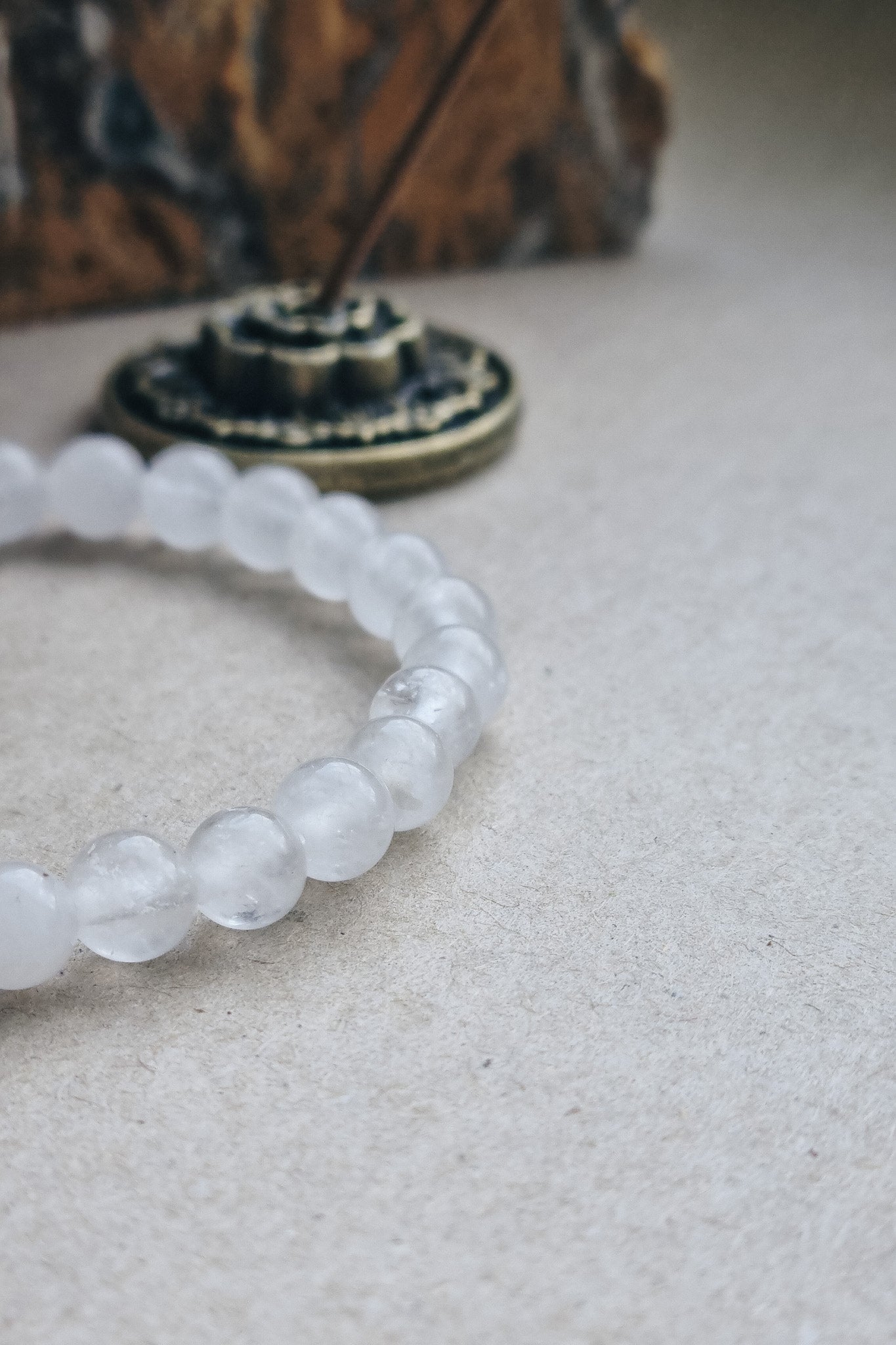 Mantra ENERGY Armband – Klarhet – Vit Jade -