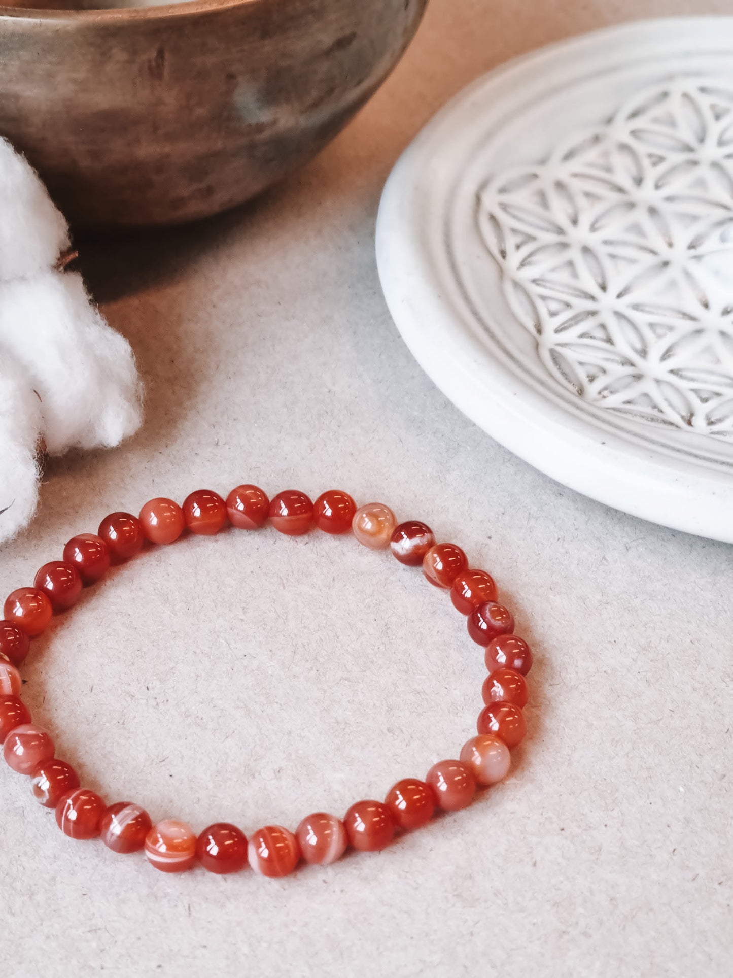 Mantra ENERGY Armband – Självförtroende – Karneol -