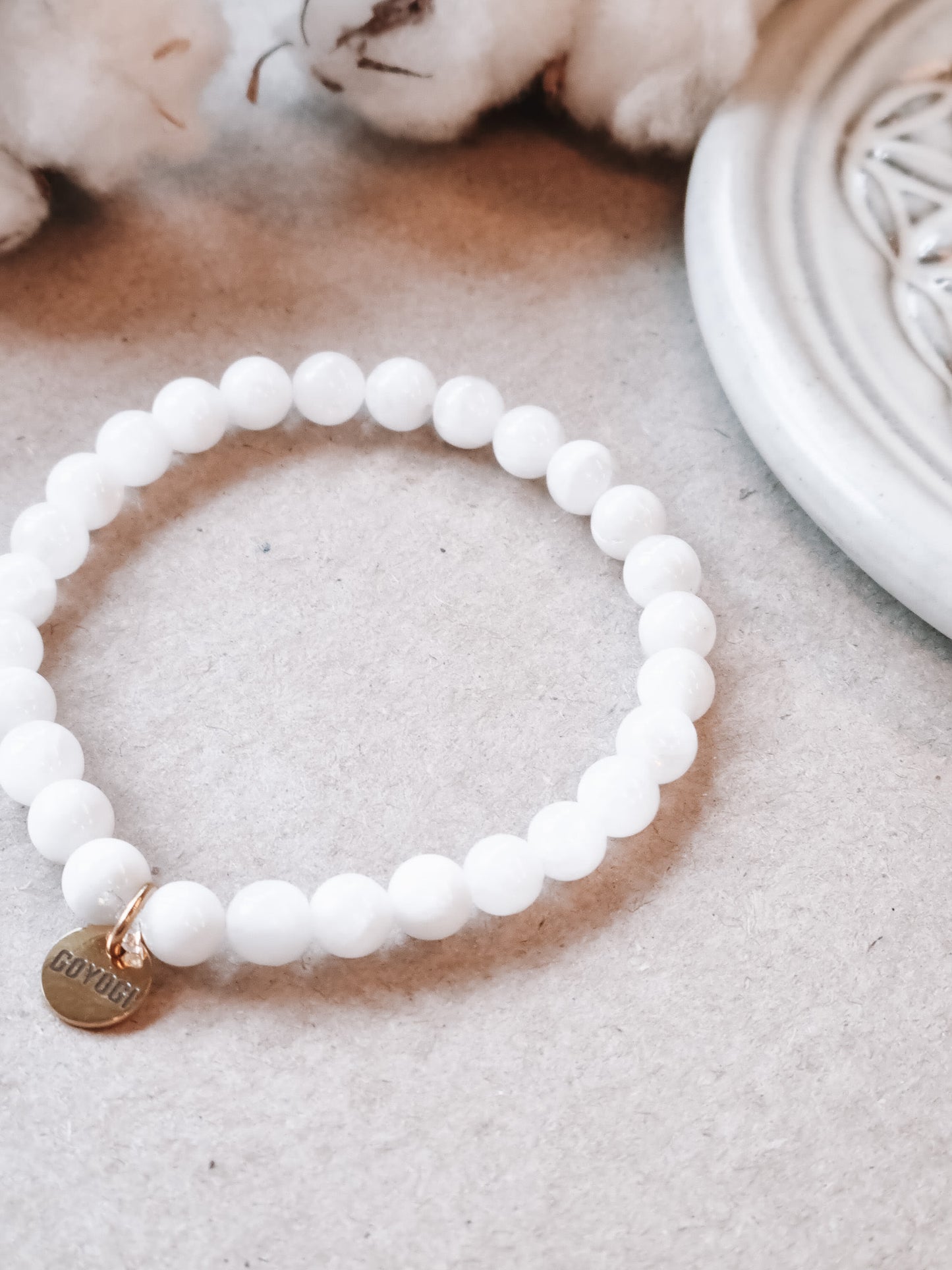 Mantra ENERGY Armband – Förnyelse – Vit Månsten -