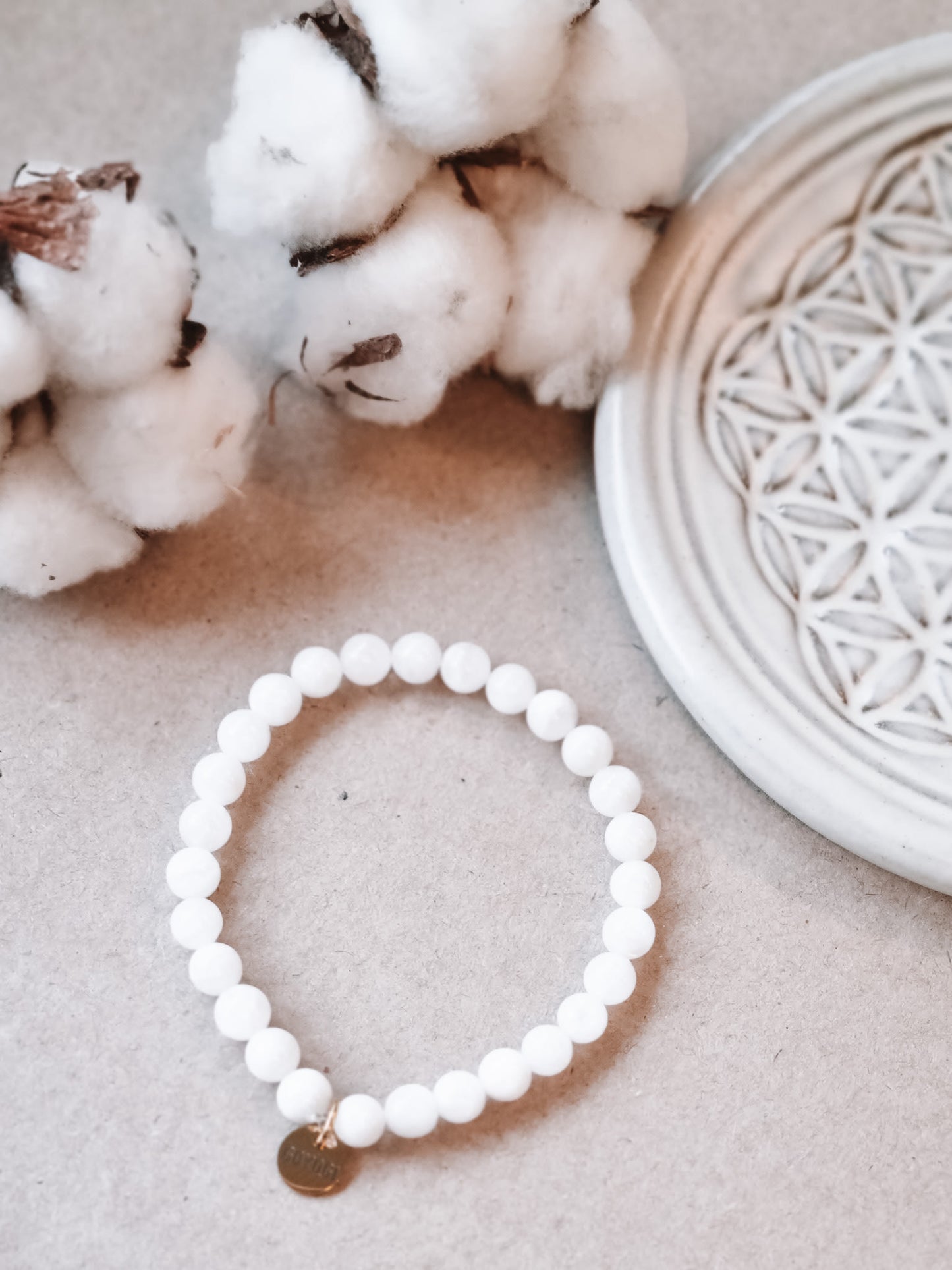 Mantra ENERGY Armband – Förnyelse – Vit Månsten -