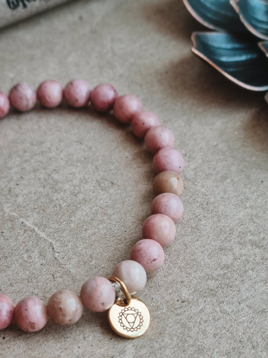 Mantra ENERGY armband – Kärlek – Rhodonit -