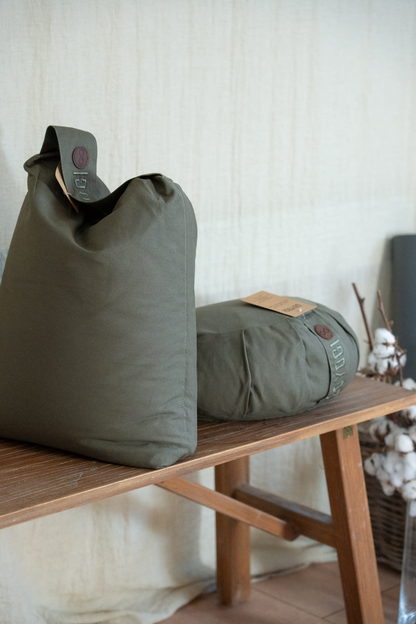 Calm Crescent Meditation Cushion - Dark Olive