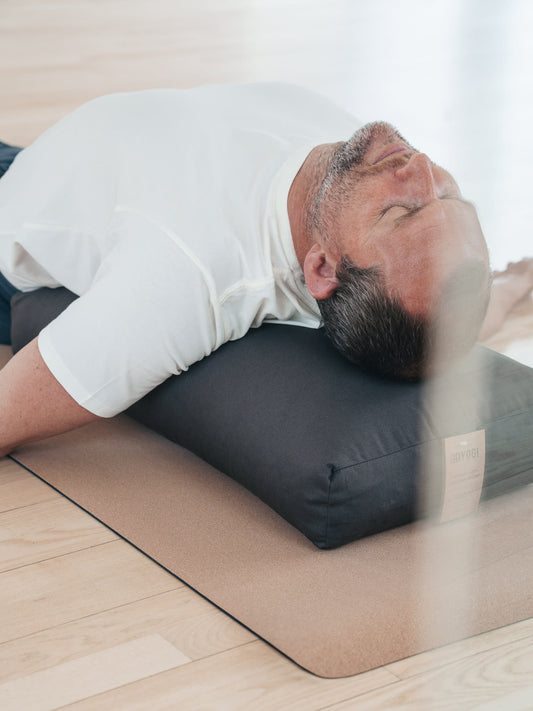 Calm Organic Cotton Restorative Bolster - Dark Grey