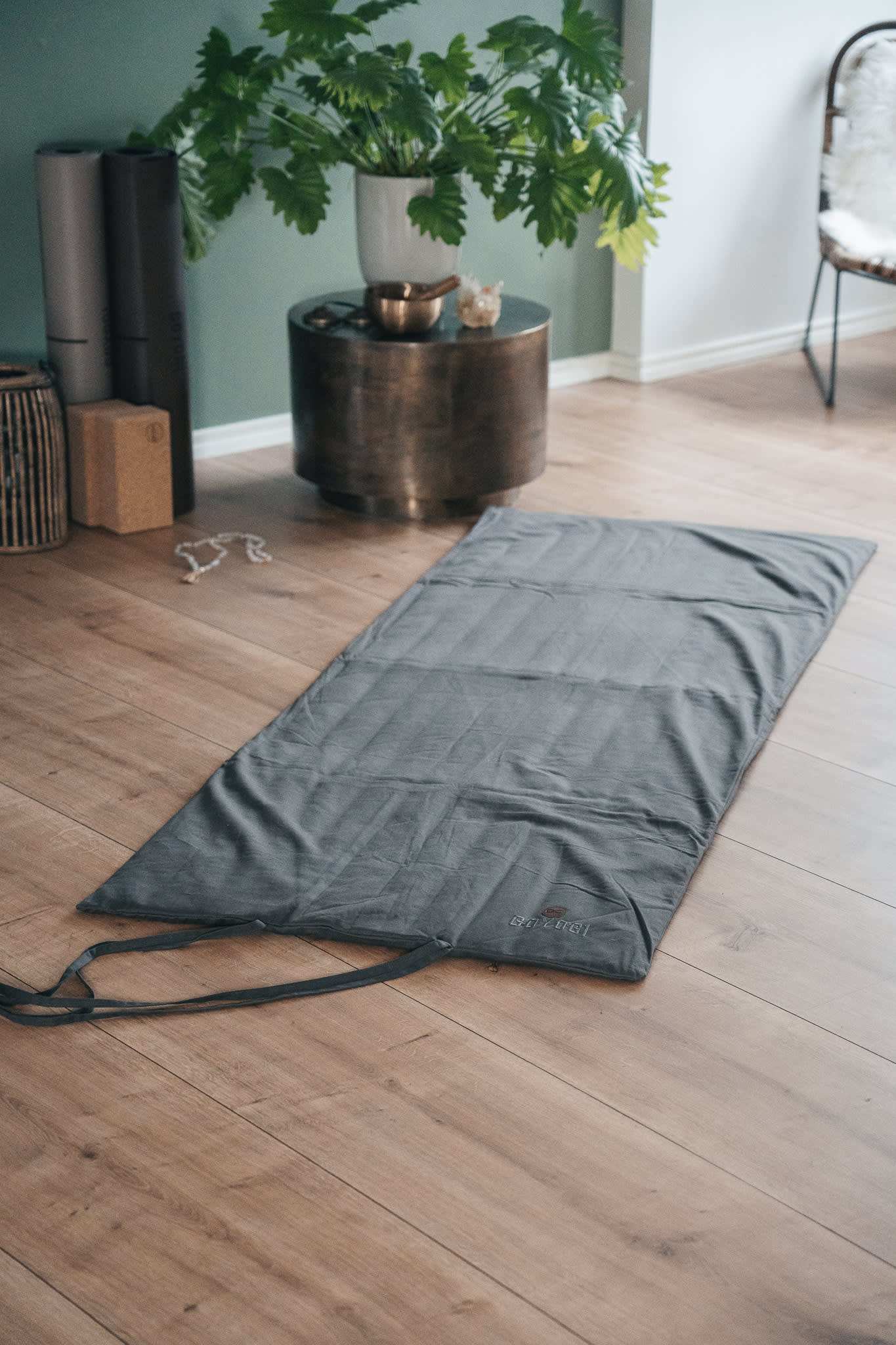 Calm Organic Cotton Yin Futon mat - Dark Grey