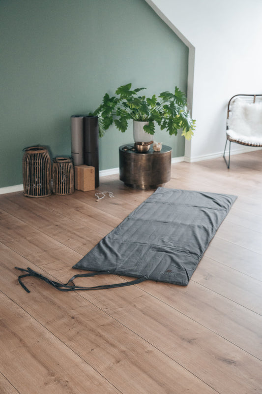 Calm Organic Cotton Yin Futon mat - Dark Grey