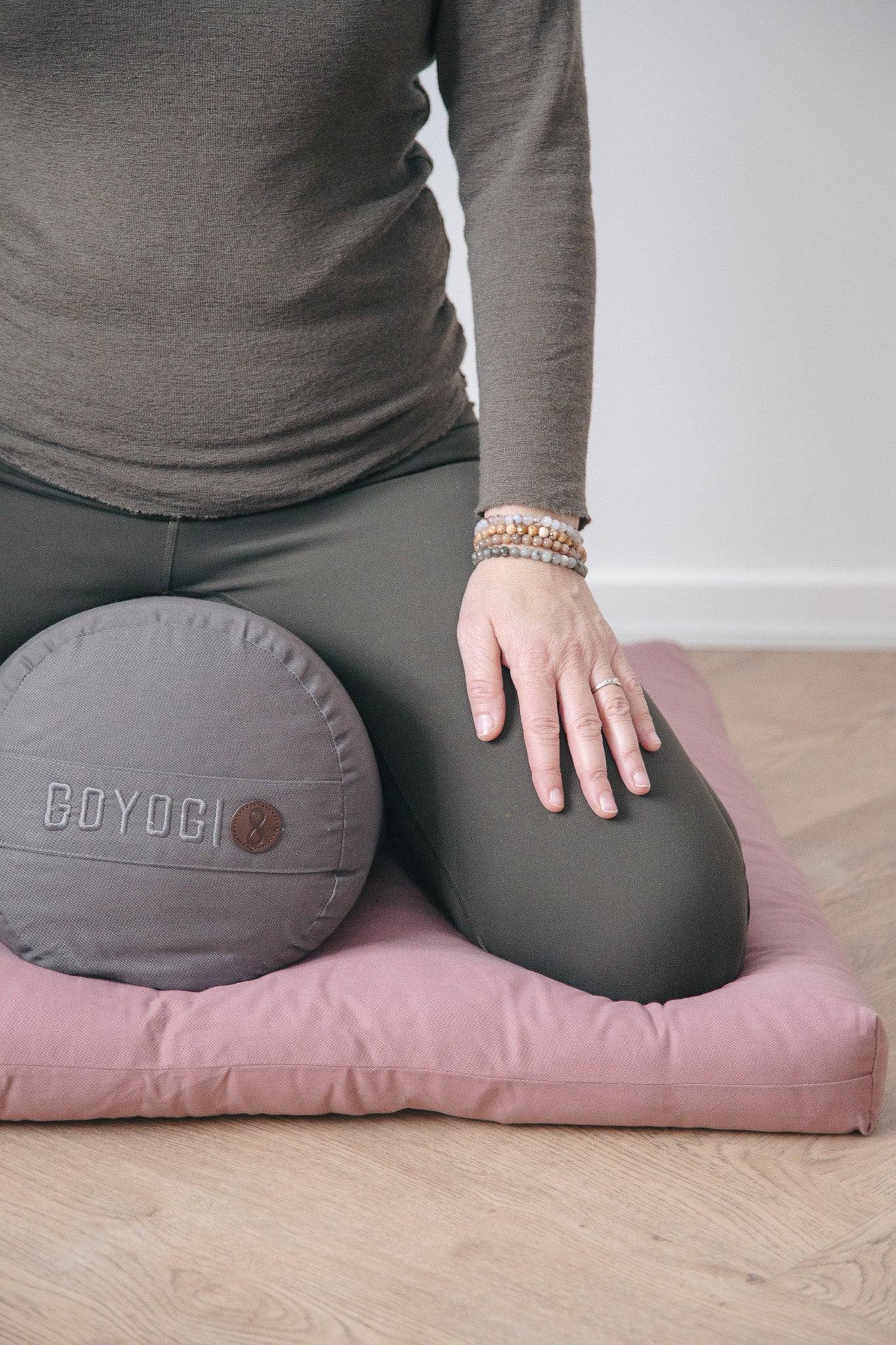 Calm Organic cotton Yoga Bolster - Dark Grey