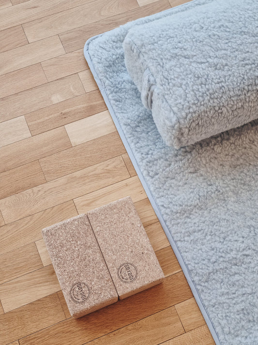 Release Wool Yoga Mat 75 x 200 cm - Light Grey
