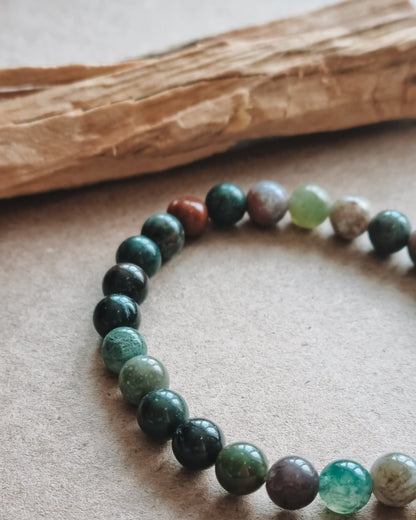 Mantra ENERGY-armband – Välstånd – Indisk agat -
