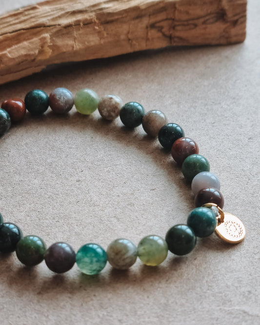 Mantra ENERGY-armband – Välstånd – Indisk agat -