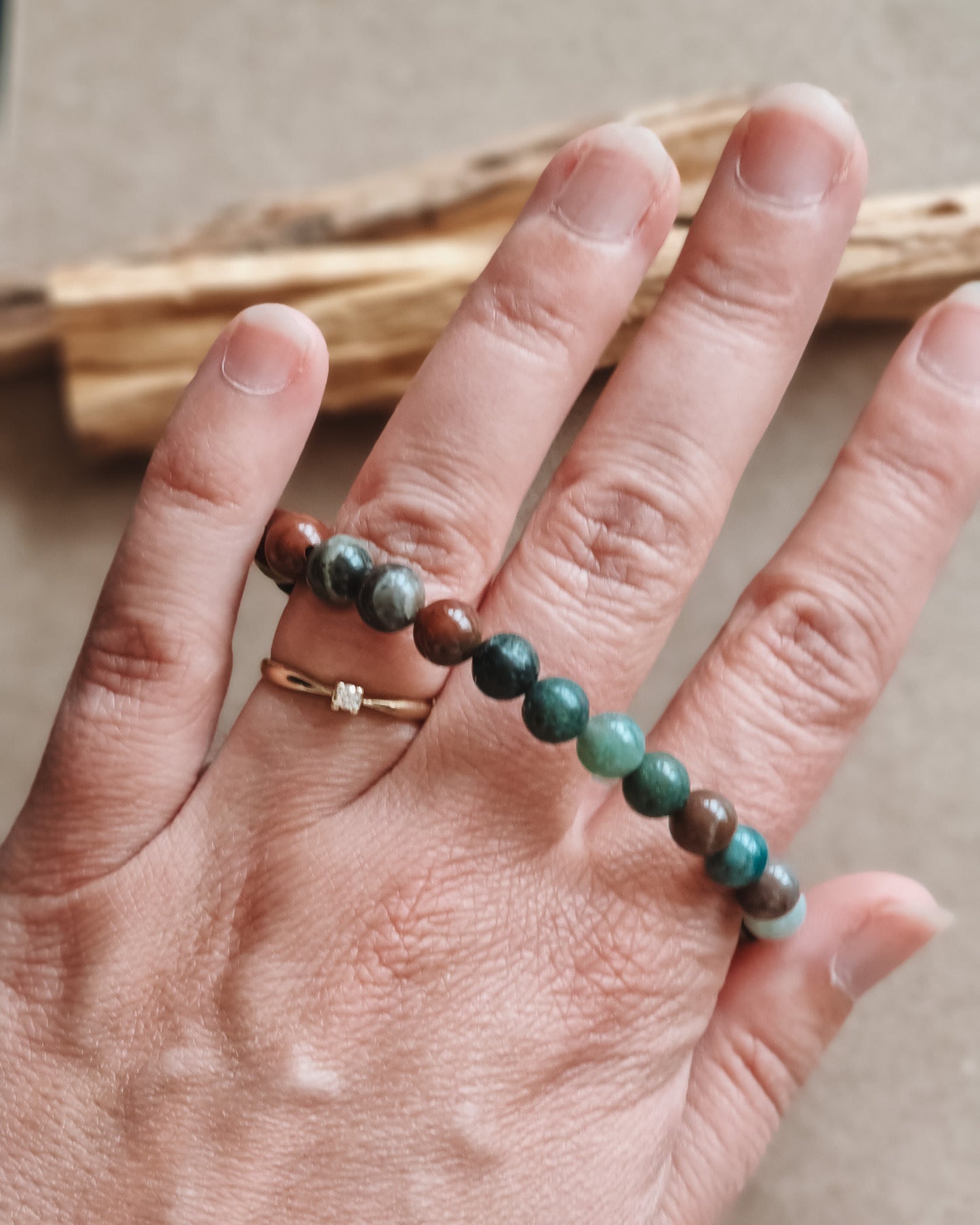 Mantra ENERGY-armband – Välstånd – Indisk agat -