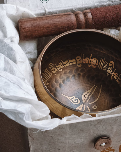 Singing bowl with wooden stick - Nepal -