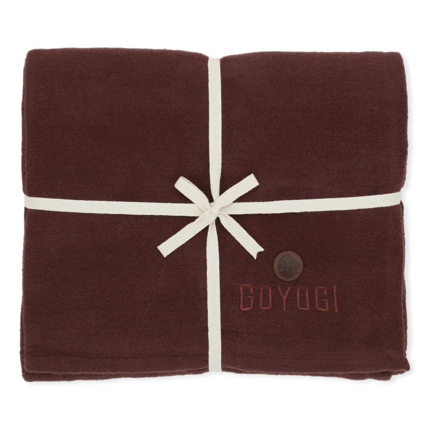 Calm Organic Cotton Yoga Blanket - Dark Brown