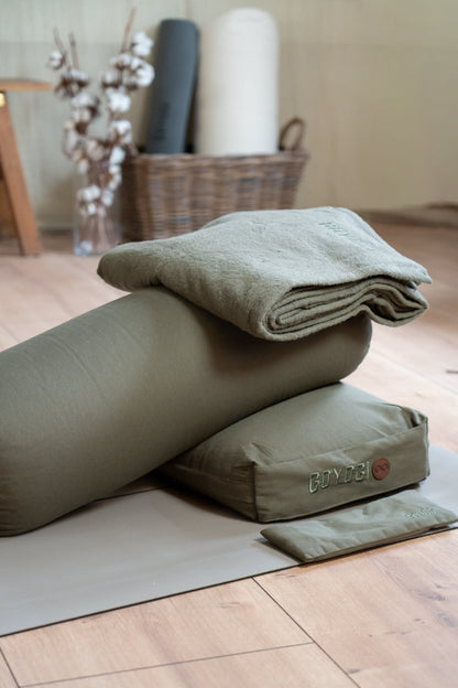 Calm Organic Cotton Eye Pillow - Dark Olive