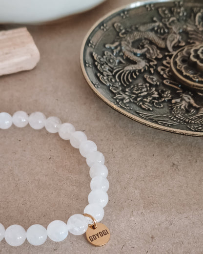 Mantra ENERGY Armband – Förnyelse – Vit Månsten -