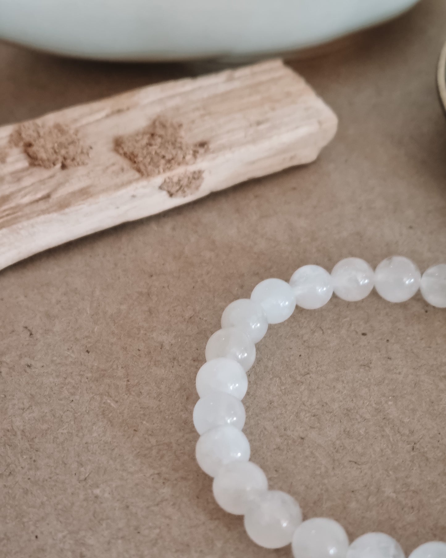 Mantra ENERGY Armband – Förnyelse – Vit Månsten -