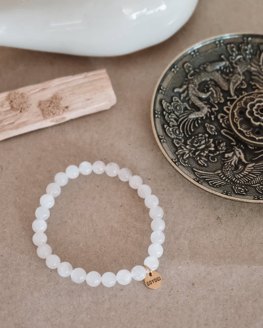 Mantra ENERGY Armband – Förnyelse – Vit Månsten -