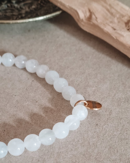 Mantra ENERGY Armband – Förnyelse – Vit Månsten -