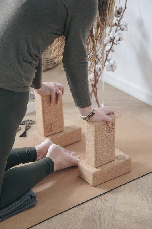 Sustain Cork Yoga Block - set med 2 -