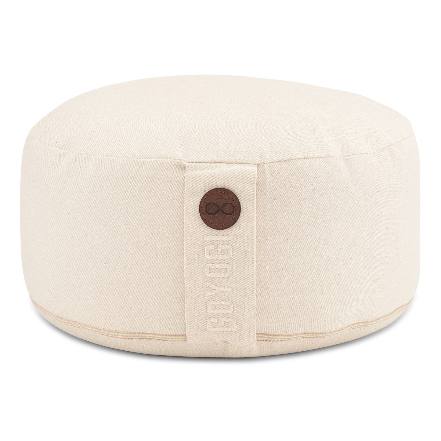 Calm Organic Cotton Round Meditation Cushion - Natural