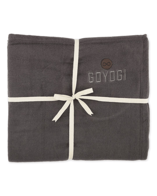 Calm Organic Cotton Yoga Blanket - Dark Grey