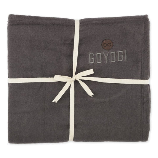 Calm Organic Cotton Yoga Blanket - Dark Grey