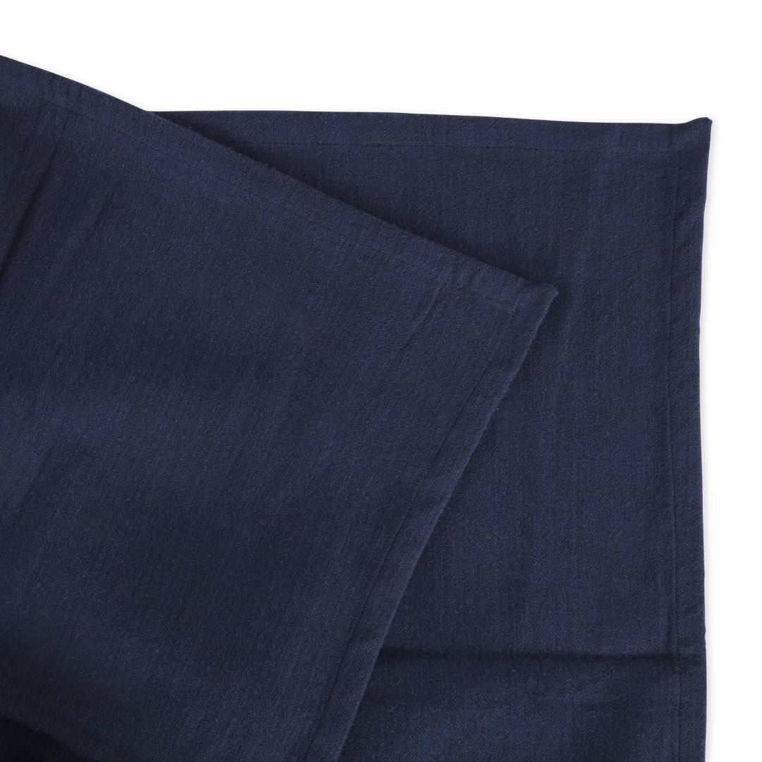 Calm Organic Cotton Yoga Blanket - Dark Blue