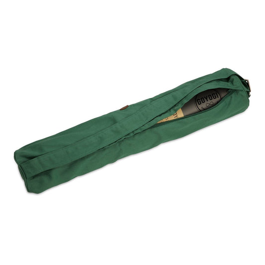 CALM Organic Cotton Yoga Bag with zipper - Dark Green