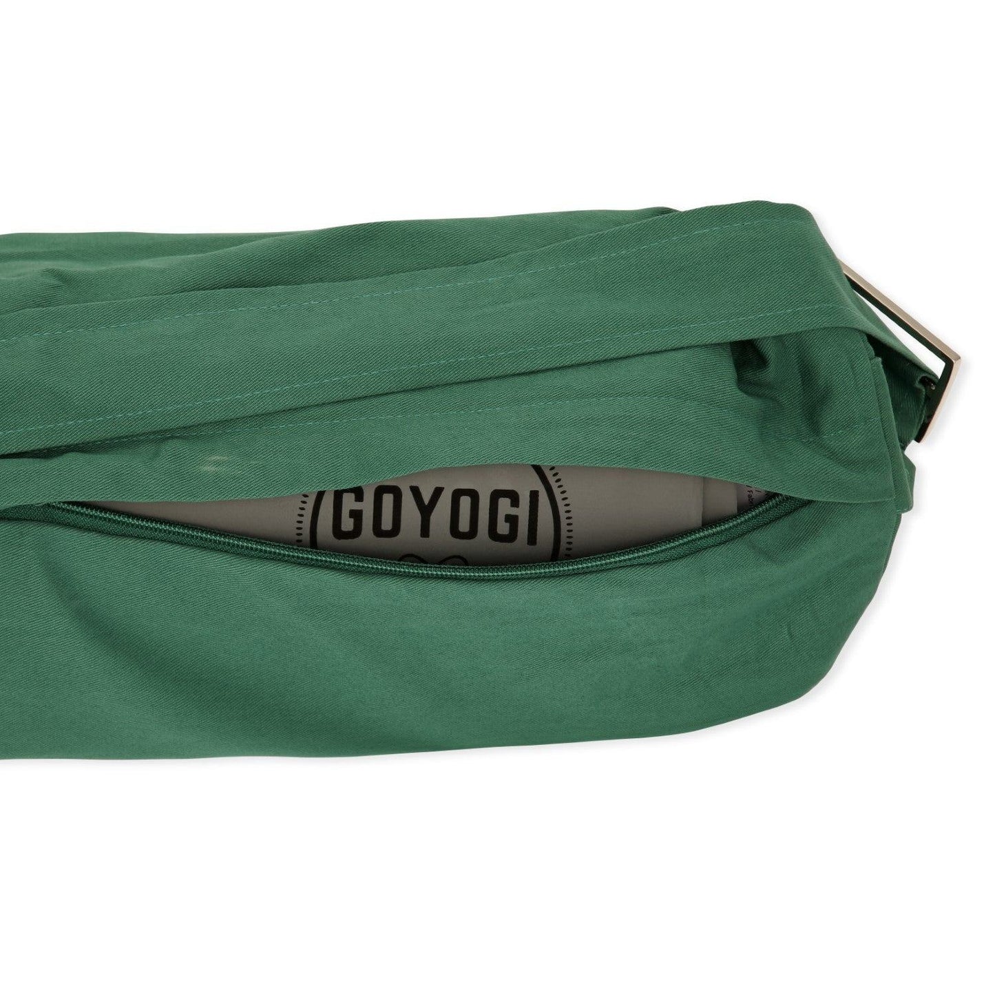 CALM Organic Cotton Yoga Bag with zipper - Dark Green