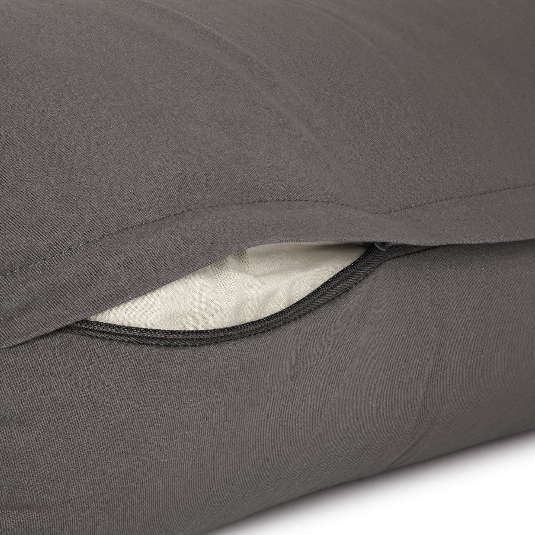 Calm Organic cotton Yoga Bolster - Dark Grey