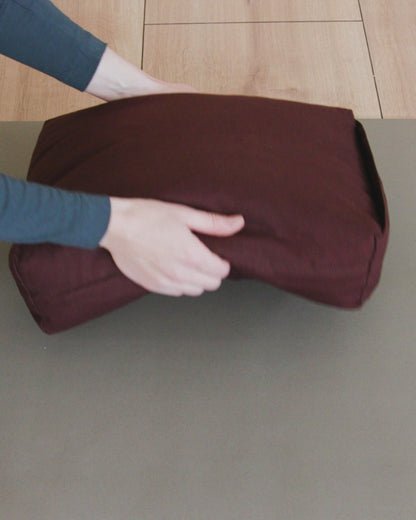 Calm Rektangulær Yoga Bolster - Dark Grey