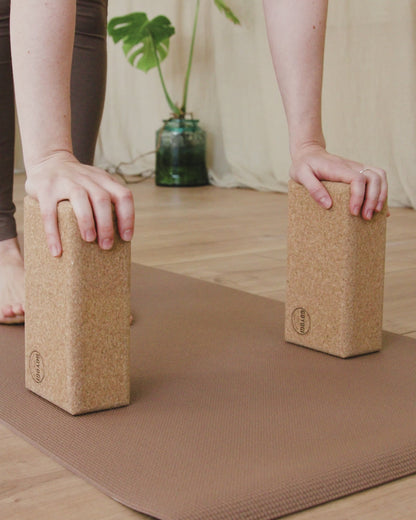 Sustain Cork Yoga Block - set med 2 -